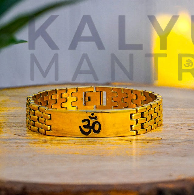 Gold Plated Sacred Om Bracelet